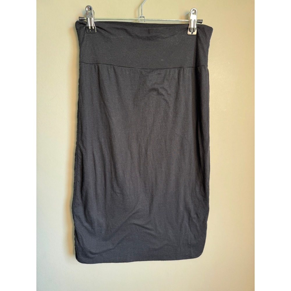 Velvet by Graham & Spencer Black Knit Pencil Skirt XS Minimalist Casual Stretch